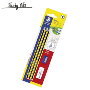 3 HB2 PENCILS + SHARPENER + ERASE
