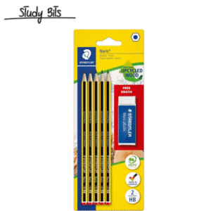5 PENCILS + LARGE ERASER